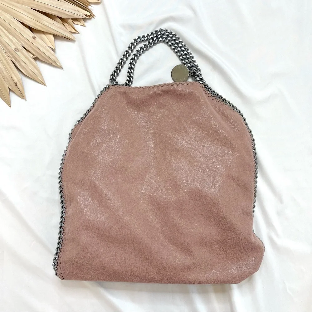 Stella McCartney Falabella Silver Chain Soft Ballet Pink Tote Hobo Bag Purse